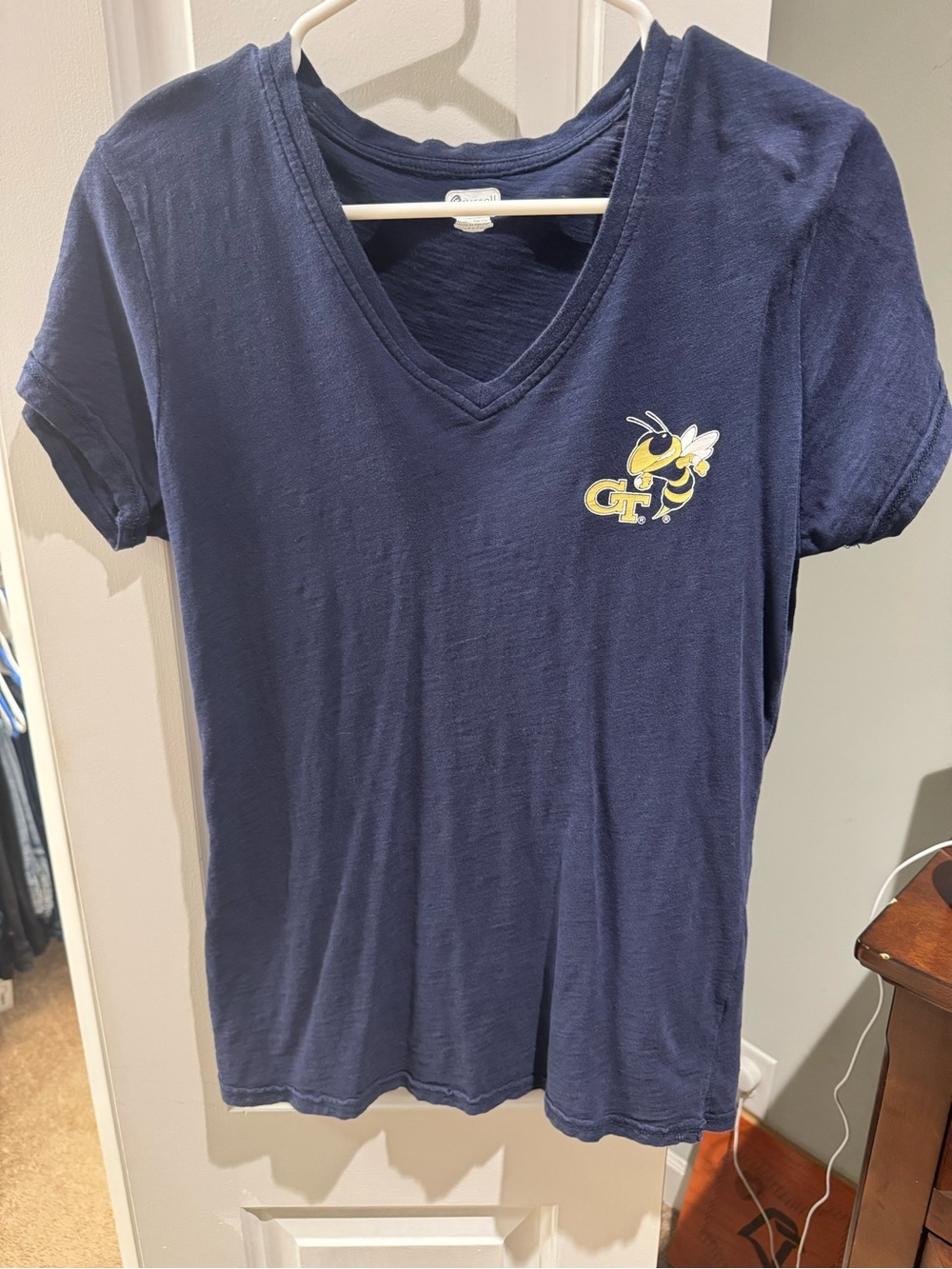 Russell Georgia Tech V Neck Tee